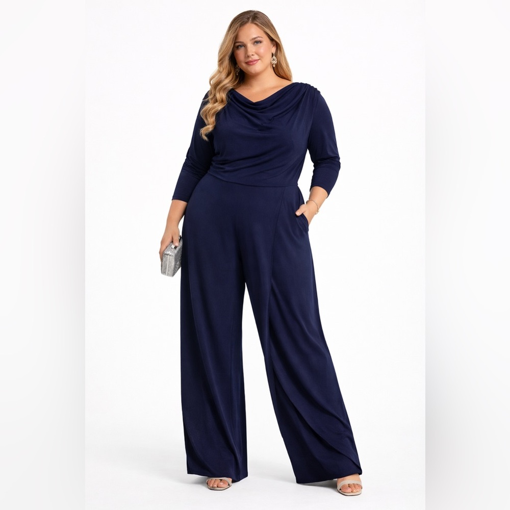 Navy Formal Jumpsuit